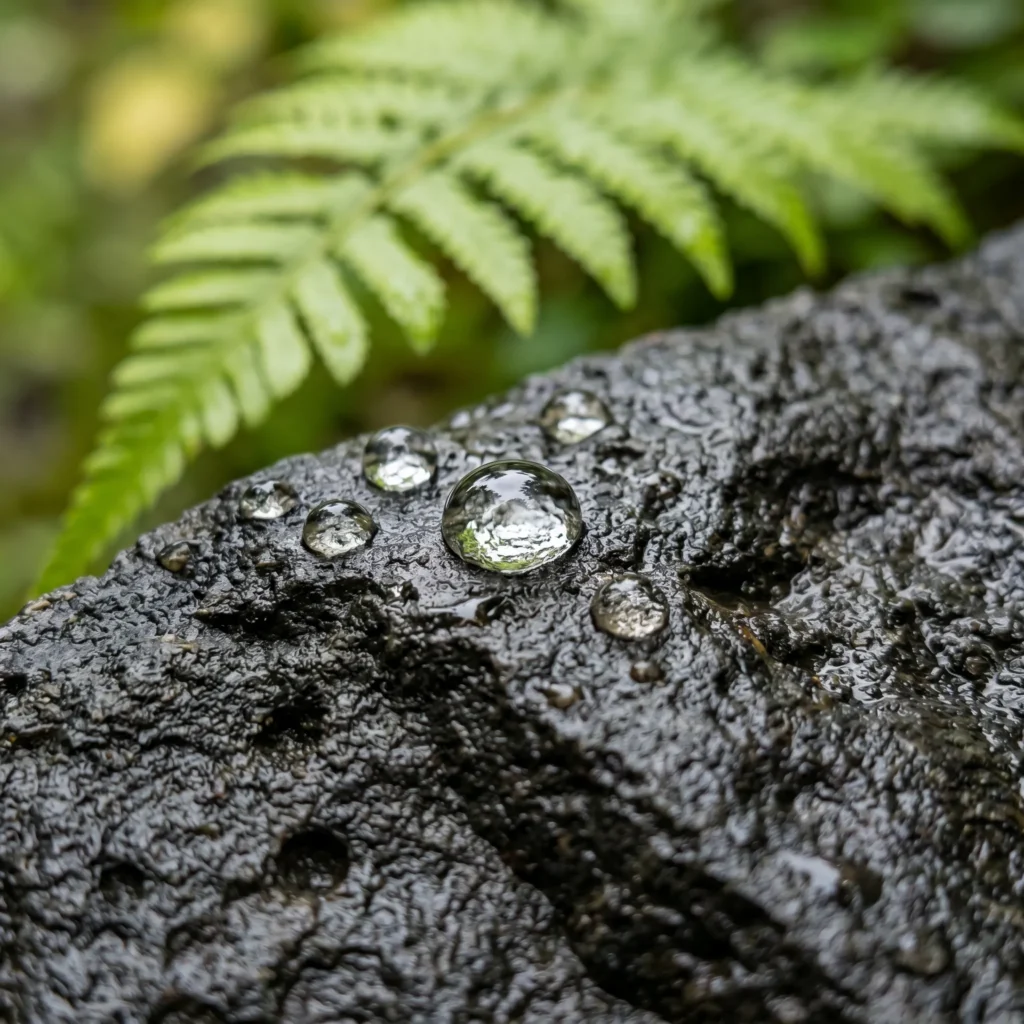 Monsoon-proof natural paving stones that withstand heavy Kerala rains without fungus.