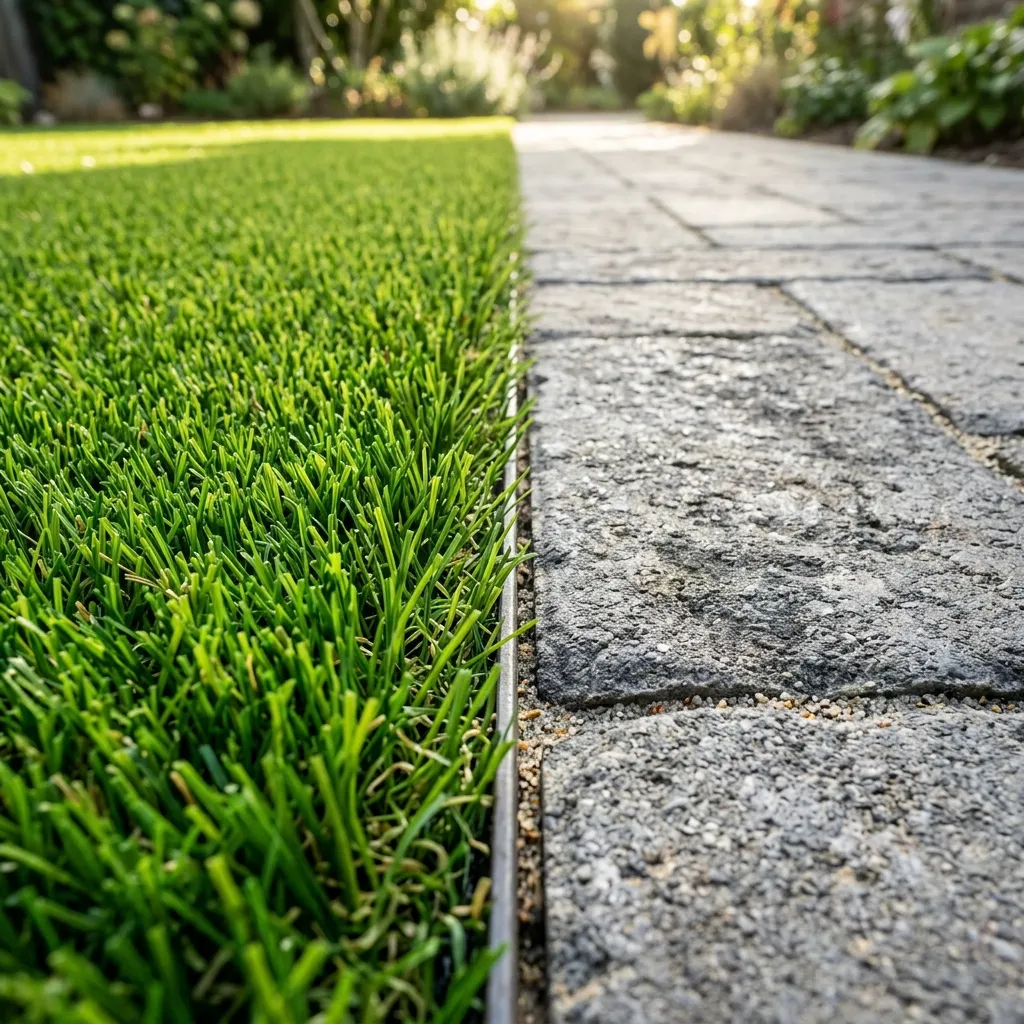 High-quality, UV-protected artificial landscape grass supplied by Stone N Rocks.