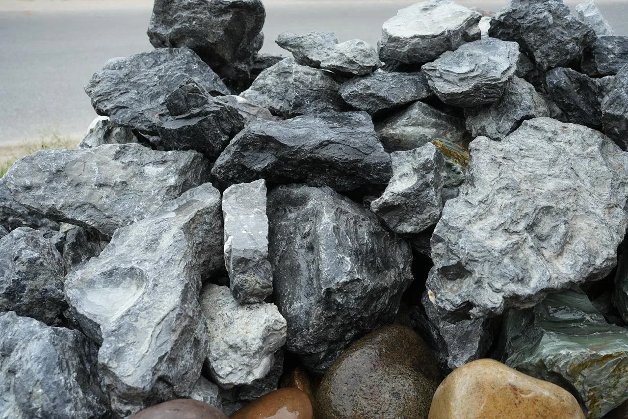 charcoal landscape rocks