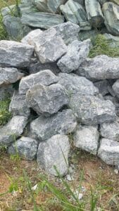 gray rockery boulders