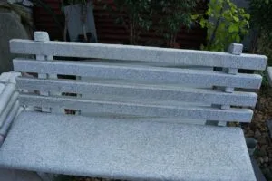 handcrafted garden stone bench