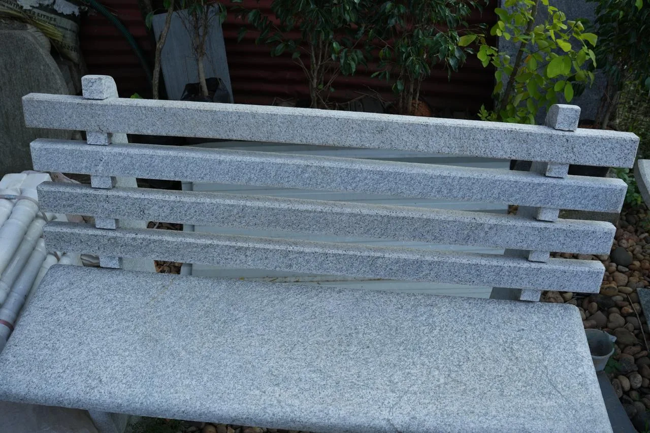 handcrafted garden stone bench