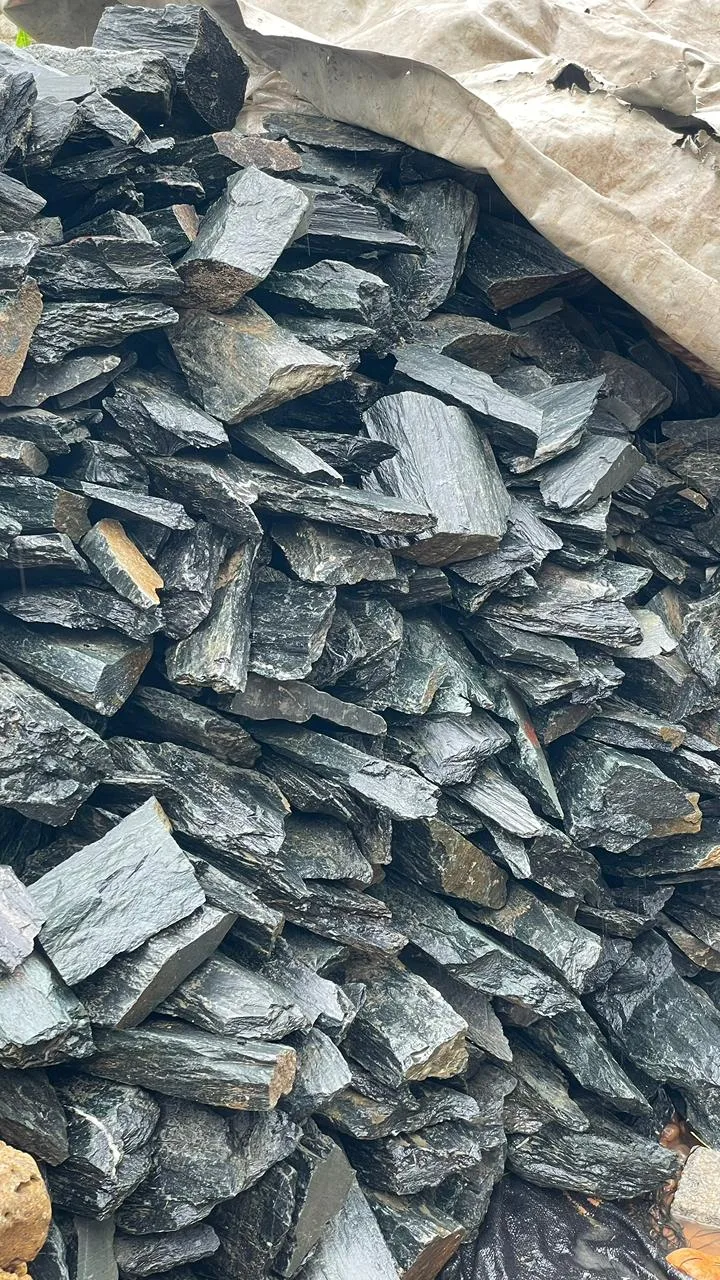 layered slate stone wall rock