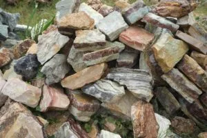 mixed natural rock boulders