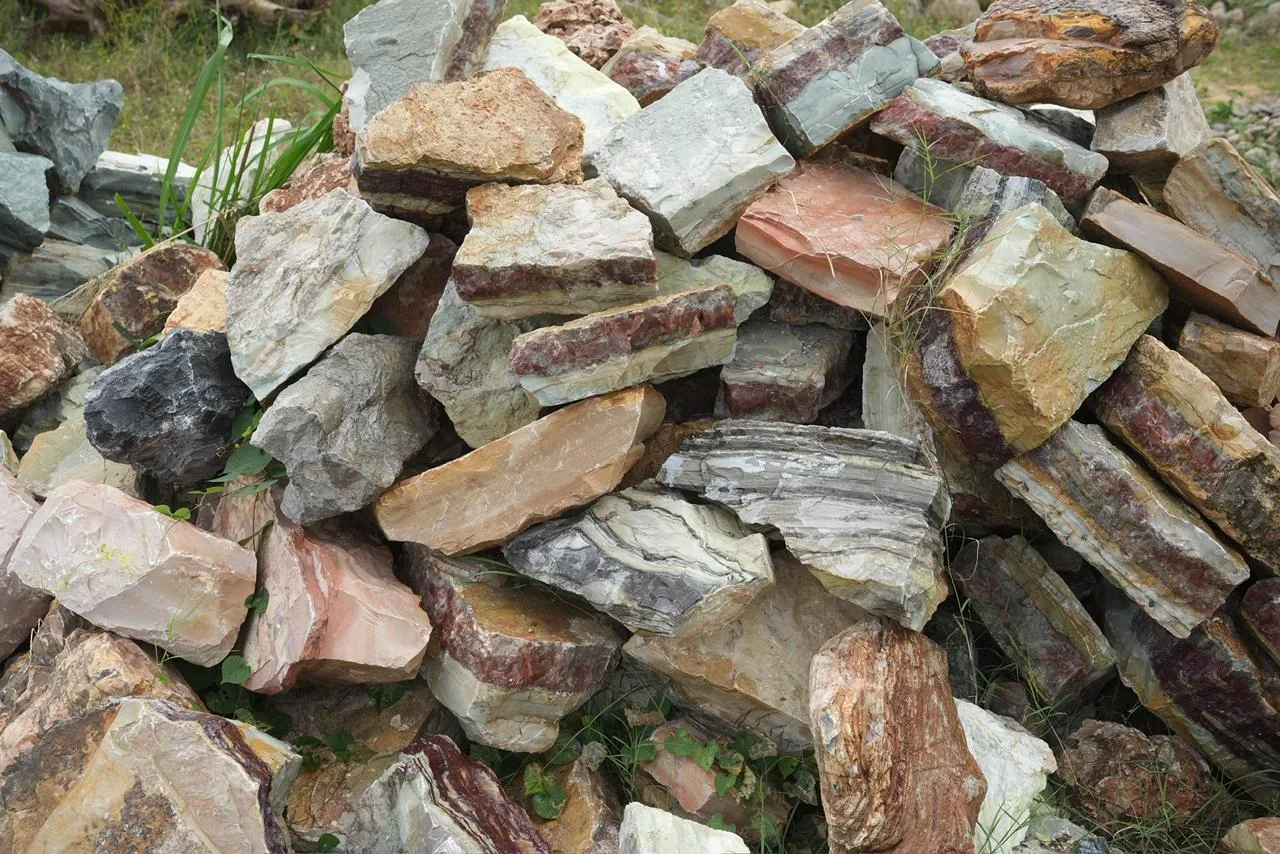 mixed natural rock boulders