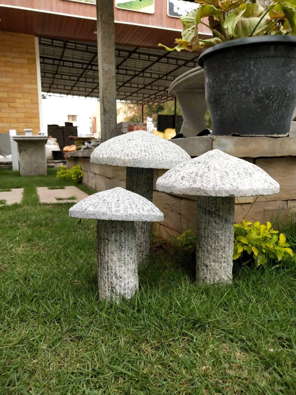 mushroom stone table set