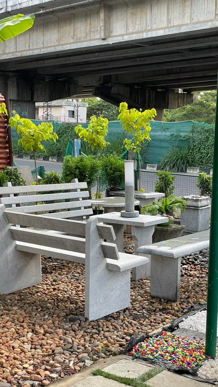premium stone garden chair