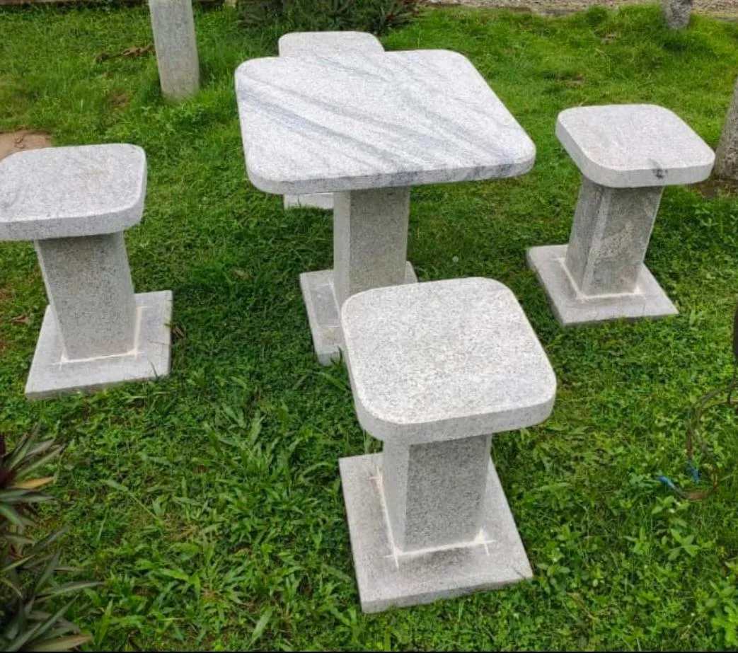 stone garden table set