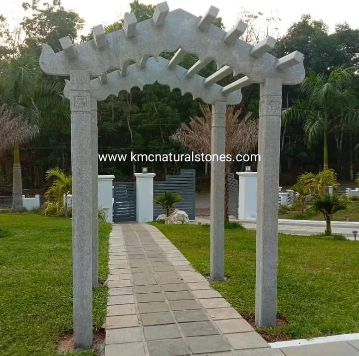 white garden arch pergola