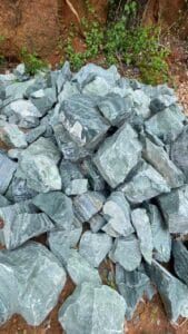 angular grey basalt boulders waterfall (2)