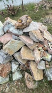 multi color aquarium garden stone boulders