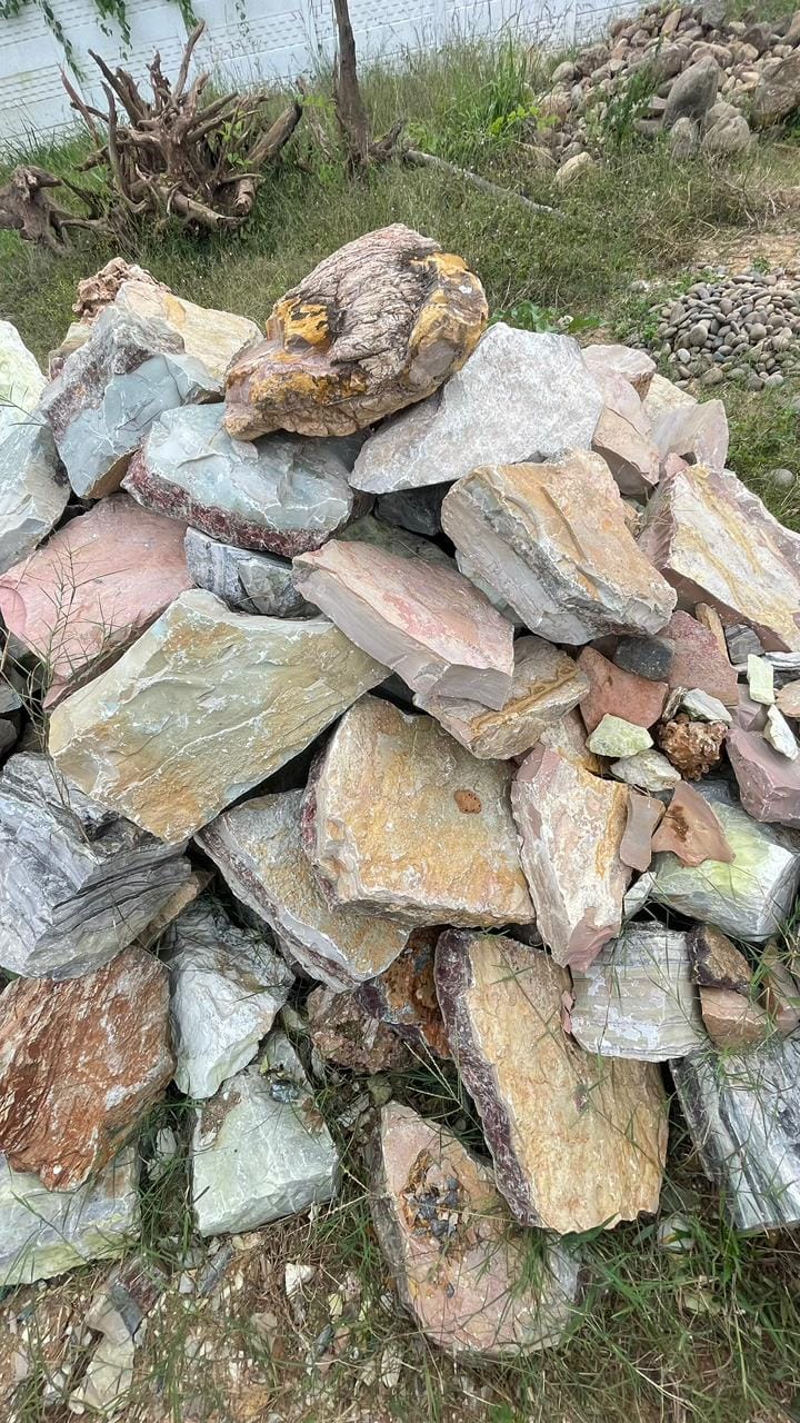 multi color aquarium garden stone boulders