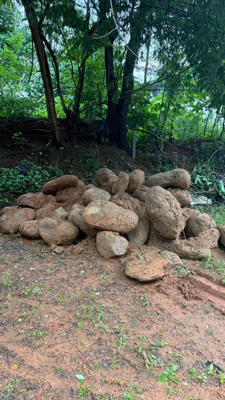 Natural Landscape Boulder Rounded earth-toned boulders for landscape ponds