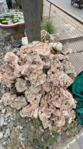 textured tufa rock pond filtration